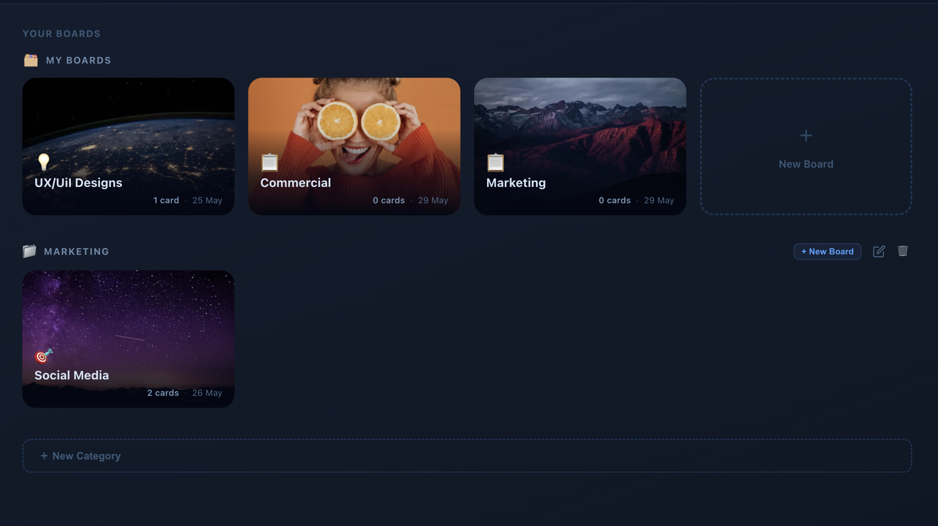 Dedicated boards for every project.