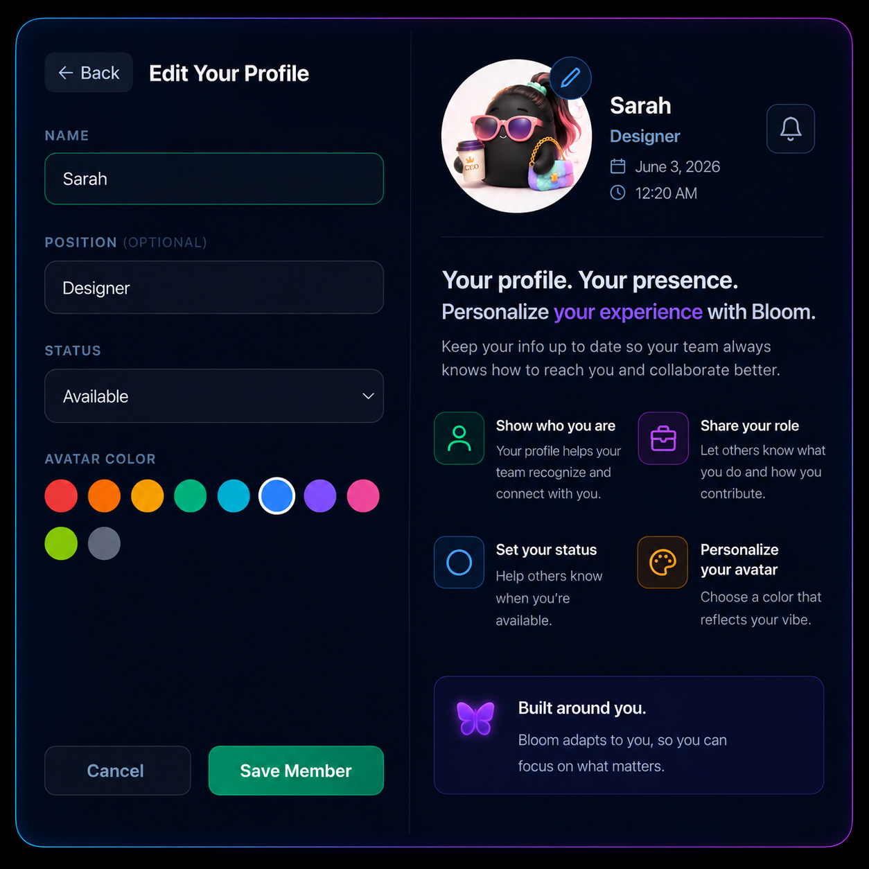 Your profile. Your presence.